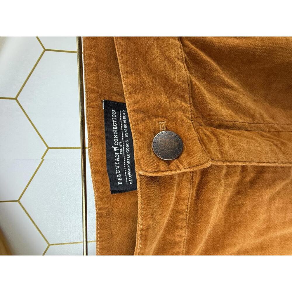 Peruvian Connection Rust Colored Mid-Rise Cotton … - image 5